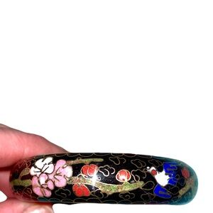 Vintage Cloisonné Japanese Cherry flower and Bird bracelet